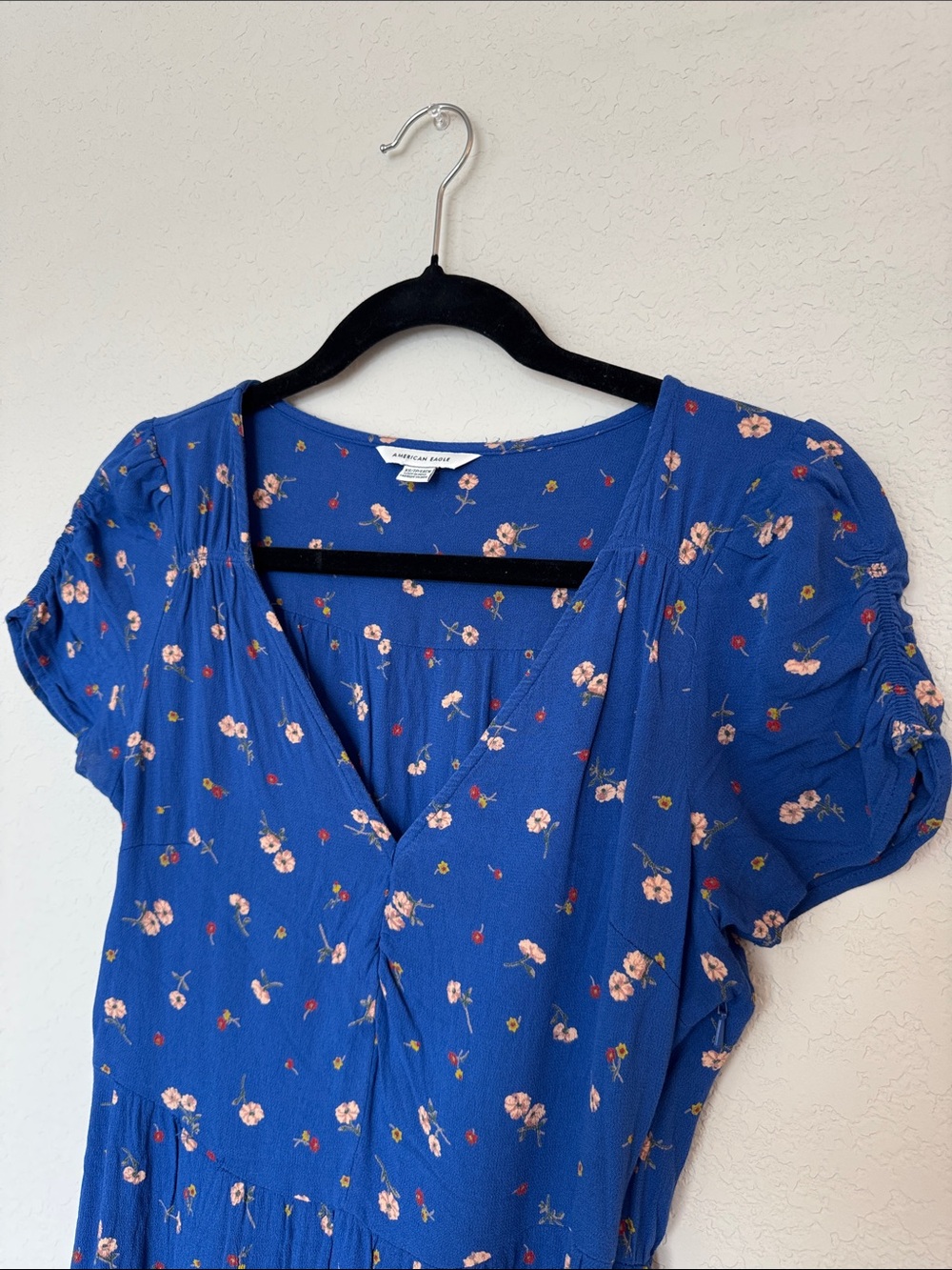 American Eagle Outfitters Cobalt Blue Floral Mini Dress